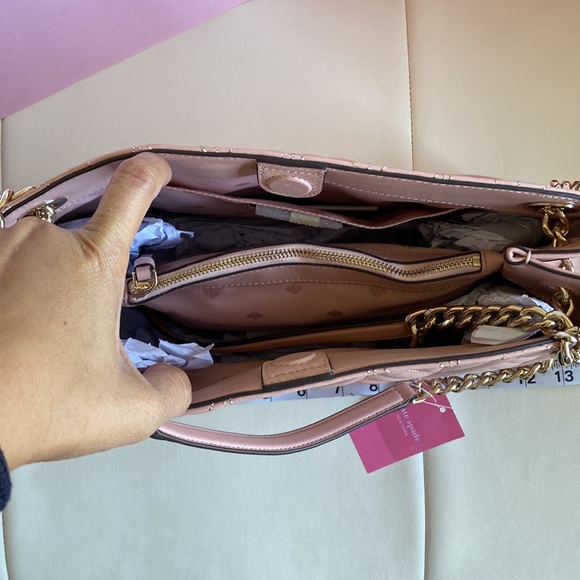 Kate Spade New York Briar Lane Quilted Med Convertible Shoulder Bag Rosy Cheeks - Picture 7 of 14